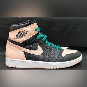 Size 10.5- Air Jordan 1 Retro OG High Crimson Tint Black Pink  (555088-081)